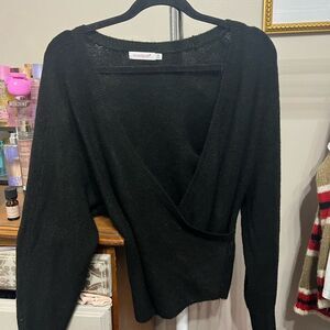 Shoe dazzle wrapped sweater size xs
